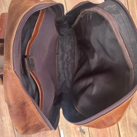 Artepiel Handmade Leather Backpack Brown 17” Ron Zacapa Centenario Guatemala NWT - Picture 6 of 16